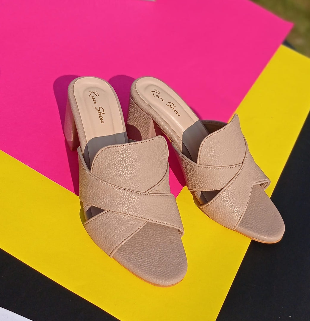 BUCKLE DETAIL HEELED PEACH.2 COLOR