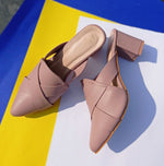 Load image into Gallery viewer, BUCKLE DETAIL HEELED PEACH  COLOR