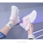 Load image into Gallery viewer, Rhinestone Decor Lace-up Front Sneakers, Pink