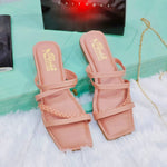 Load image into Gallery viewer, women flats slippers stylish model fashion flat casual daily use Pink
