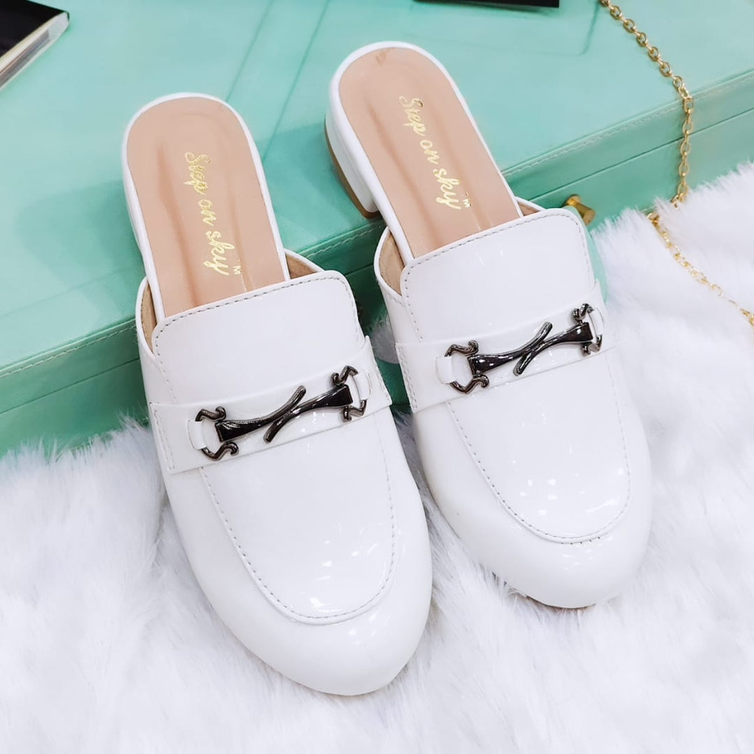 Women Belly JM LOOKS Open Toe-Belly Flats For Womens &Girls White