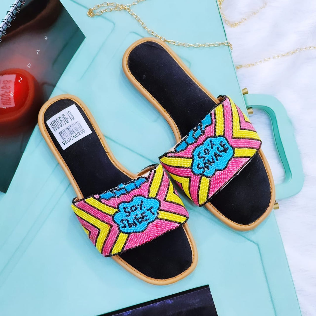 Girl's flats slippers stylish model fashion flat casual daily use